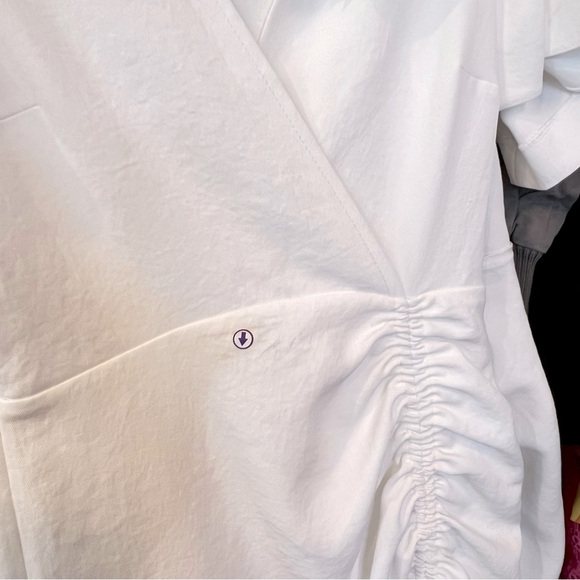 NWT Sandro Albi ruched crepe mini dress—w make up marks at waist - Picture 5 of 7